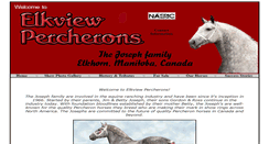 Desktop Screenshot of elkviewpercherons.com